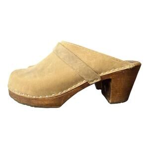 Lotta's from Stockholm High Heel Classic Wood Clog Brown Women size 38 US 7.5